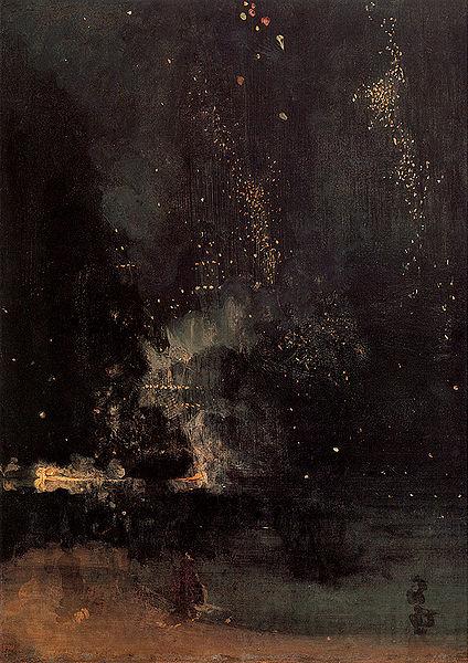 James Abbott McNeil Whistler Nocturne in Black and Gold The Falling Rocket Norge oil painting art